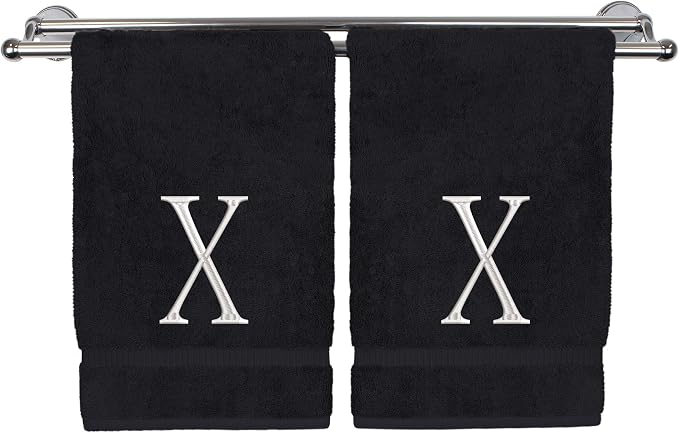 Monogrammed Hand Towel, Personalized Initial Gift, Extra Absorbent 100% Turkish by BareCotton
