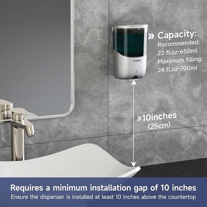 AIKE Wall Mount Automatic Soap Dispenser - Image 2