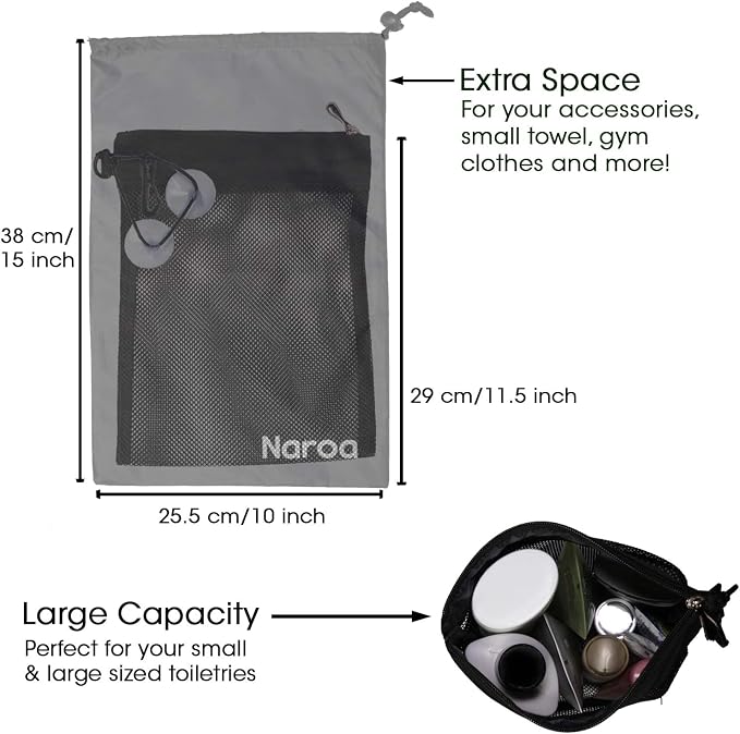 Naroa Waterproof Multifunctional Toiletry Shower Bag - Image 6