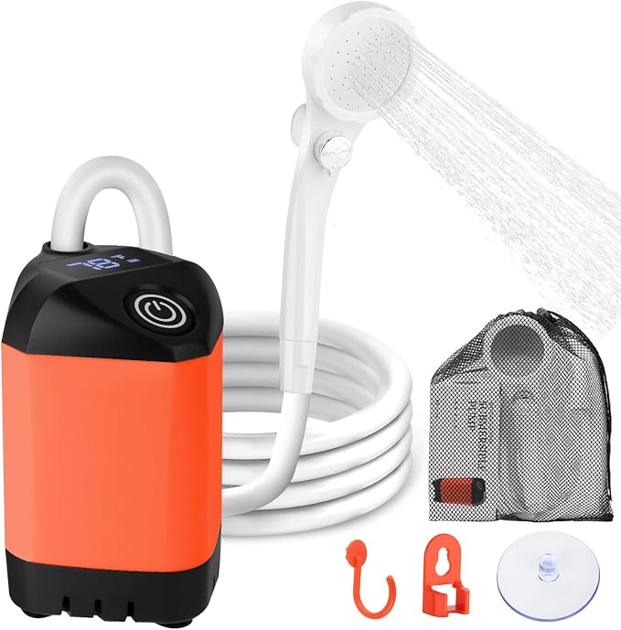 Portable Shower for Camping, 7800mAh Rechargeable Camping Shower by B013WeCareMoreAboutWhatYouCare