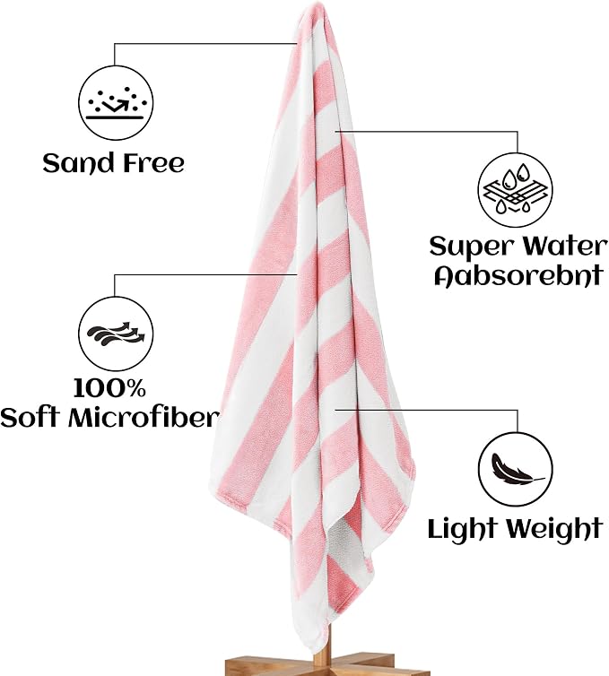 Touchat Beach Towel Oversized, Super Absorbent Sand Free Thick Microfiber Beach - Image 7