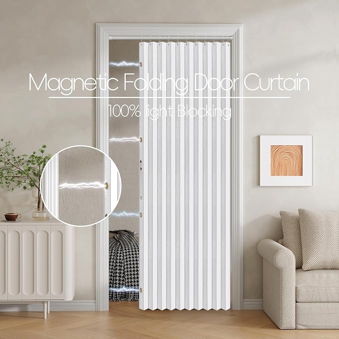 100% Blackout Fabric Folding Door Curtain - Image 2