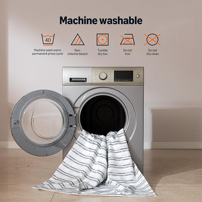 Amazon Basics Geometric Jacquard Fabric Shower Curtain - Image 6