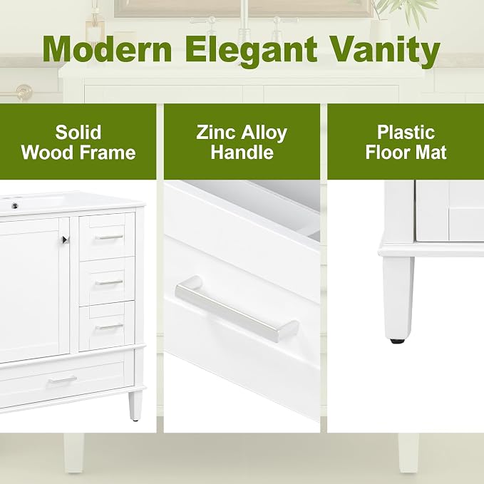 Harper & Bright Designs 30" Bathroom Vanity - Image 9