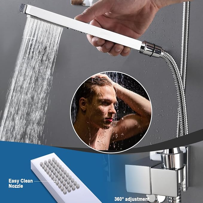 Enga Shower Jets System in Wall, 16 Inch Rain Shower Head - Image 9