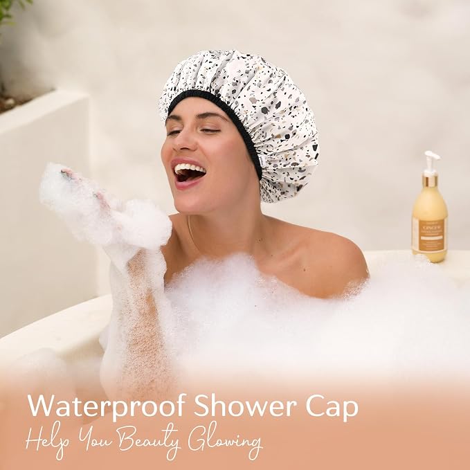 Yanibest Shower Cap Reusable Waterproof - Image 2