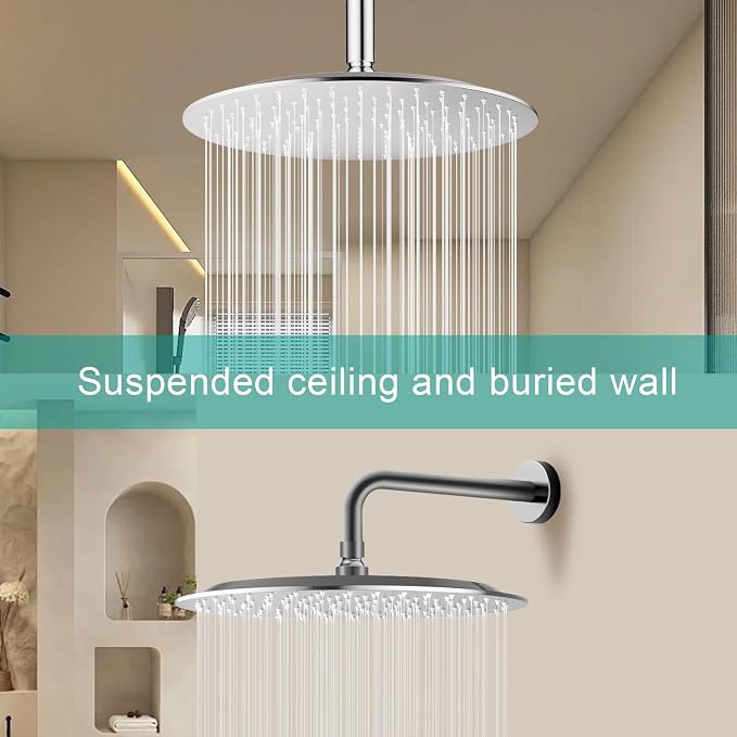 All Metal Rain Shower Head - Image 3
