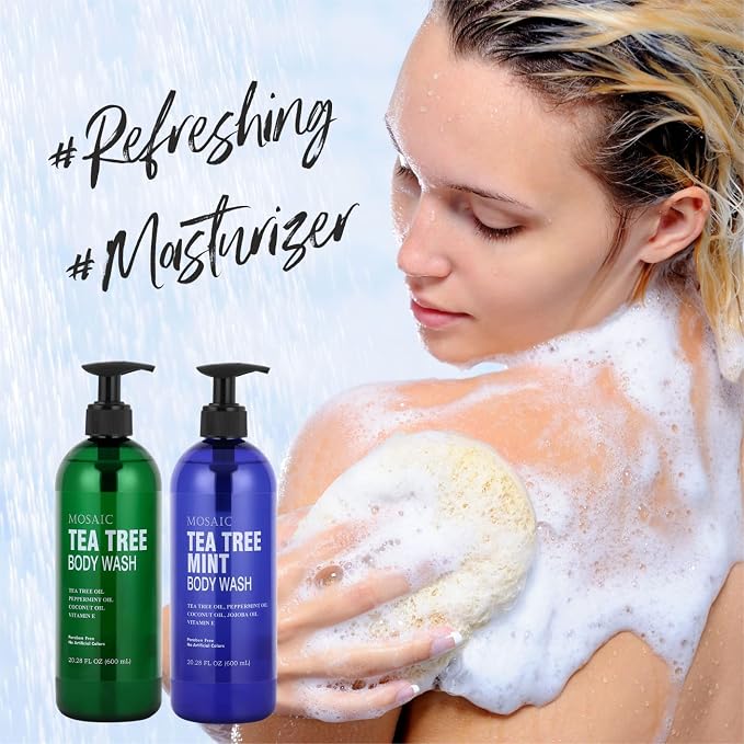 Tea Tree Body Wash with Mint & Shower Gel with Vitamin E - Image 8