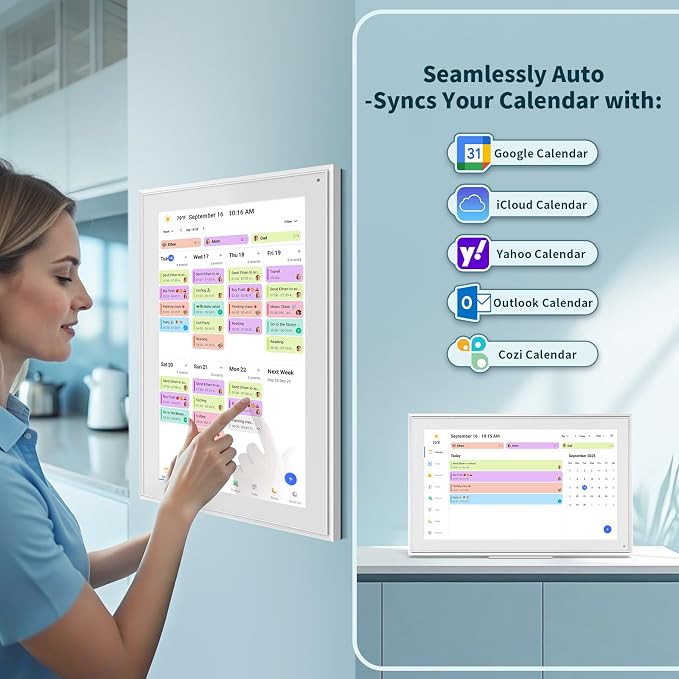 Canupdog 15.6 Inch Digital Calendar, Electronic Planner & Chore Chart - Image 2
