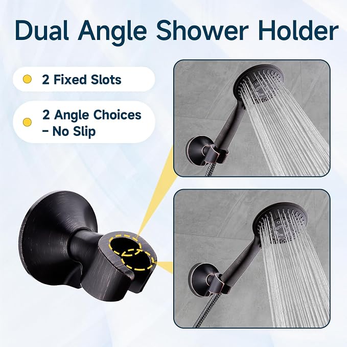 BRIGHT SHOWERS Strong Adhesive Shower Head Holder - Image 2