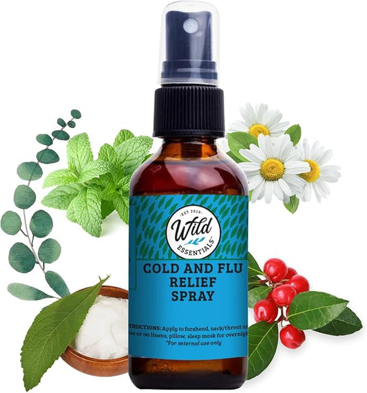 Wild Essentials All Natural Essential Oil Sprays, 2 Ounce, Organic Witch Hazel by WildEssentials