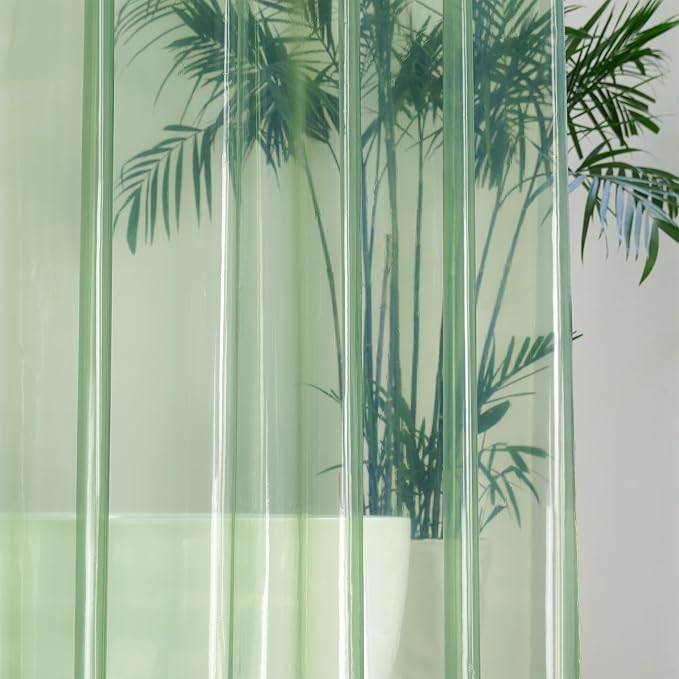 UFRIDAY Green Clear 72 x 84 Shower Curtain Liner, Extra Long Clear Shower - Image 6