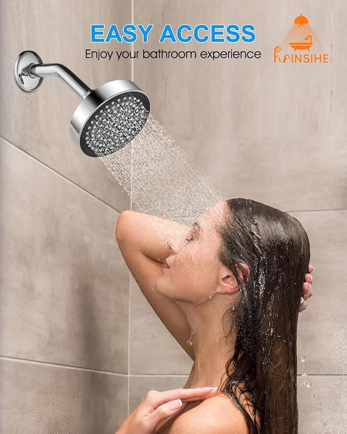 Fixed Shower Head Replacment, 1.8 GPM Fixed Showerhead Screw on Universal - Image 2