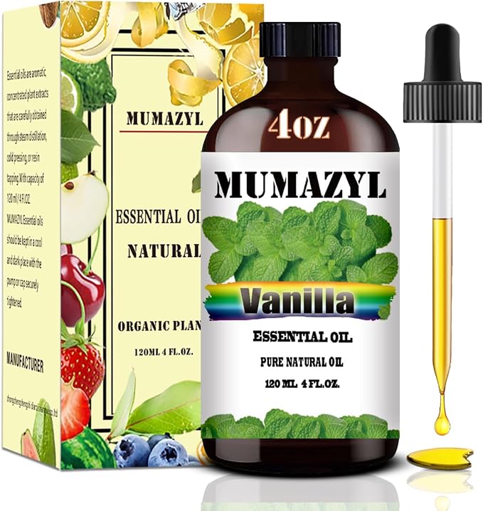 Vanilla Essential Oil, Vanilla Oil 4 Fl Oz 120ML by MUMAZYLESSENTIALOIL
