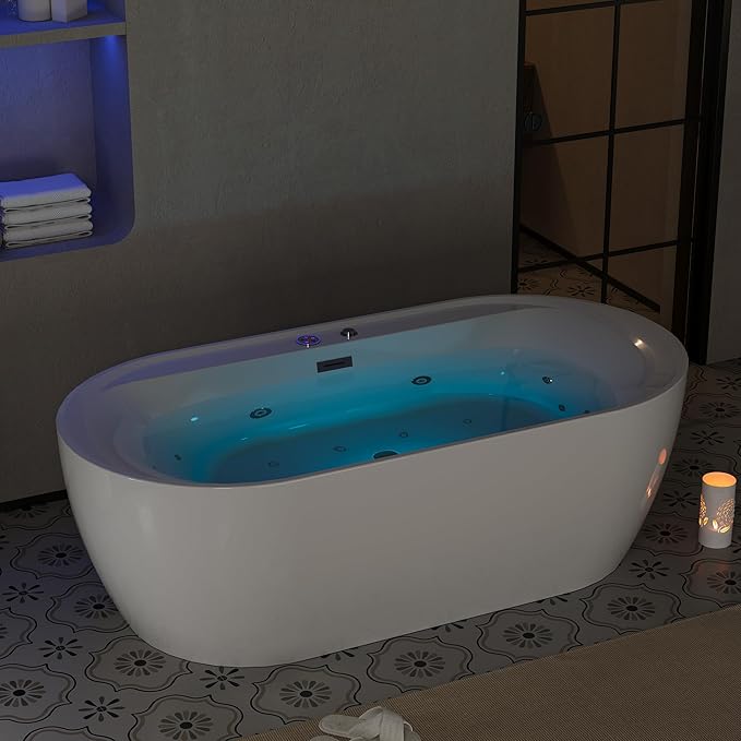71 Inch Luxury Acrylic Freestanding Bathtub - Image 7