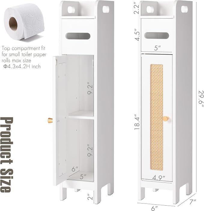 Spirich Small Bathroom Storage Cabinet - Image 2