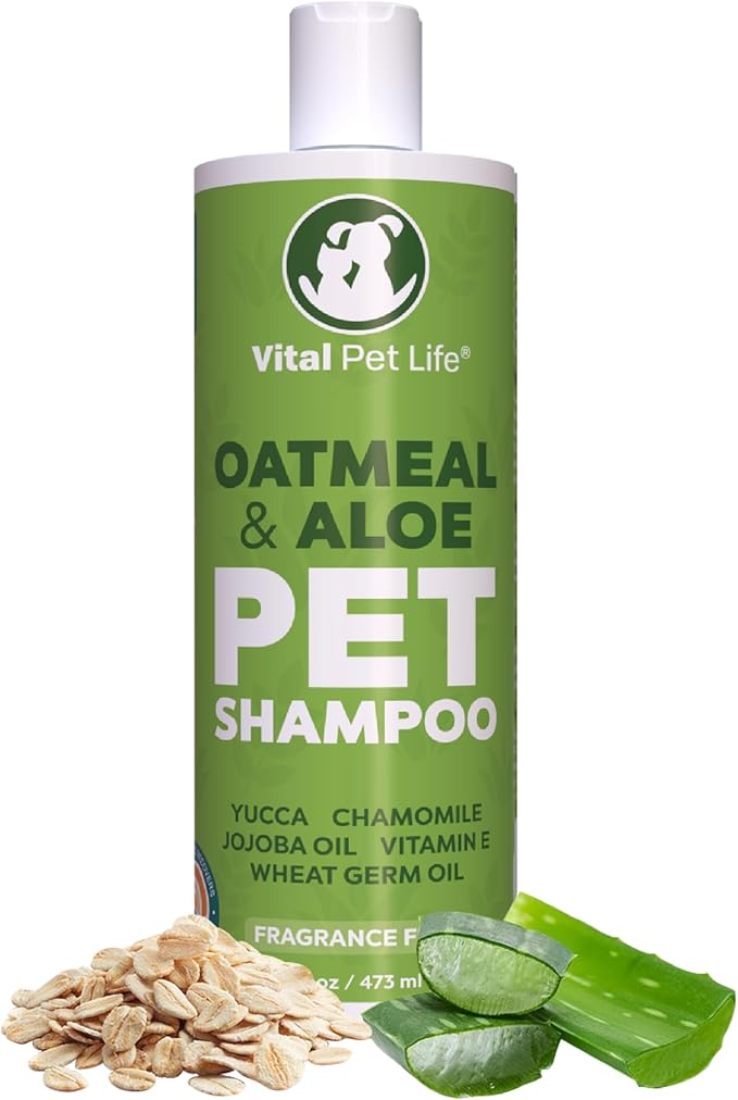 Dog Shampoo with Oatmeal, Aloe Vera, Jojoba Oil, Vitamin E by VitalPetLife