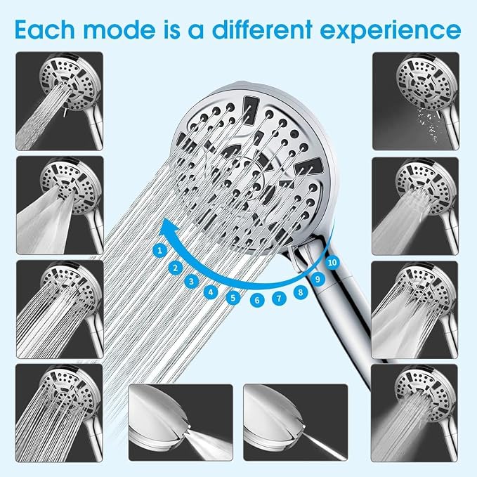 High Pressure10-mode Handheld Shower Head - Image 5