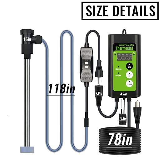 1300W Titanium Fully Submersible, Portable Pool & Hot Tub Electric immersion - Image 4