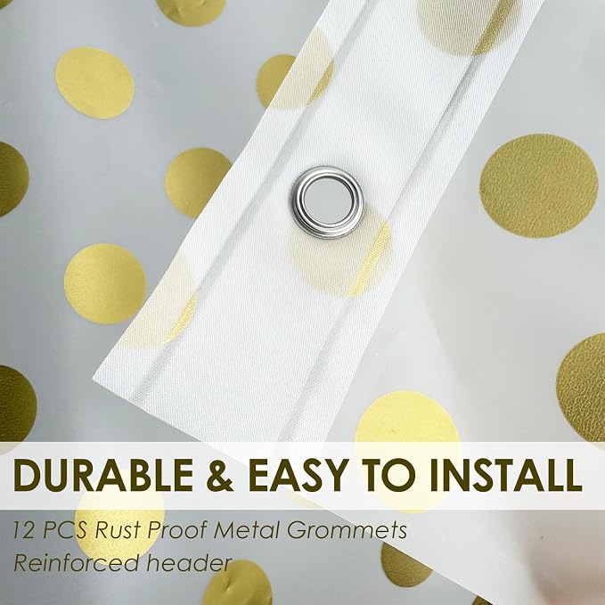 Plastic Shower Curtain Liner, Waterproof Printed PEVA Shower Curtain - Image 6