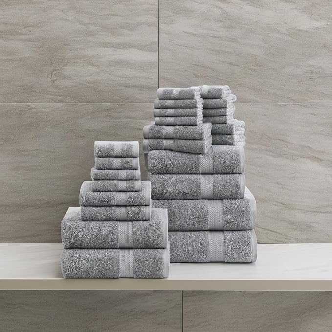 Lane Linen Complete 24 PCs Bath Towel Set - Image 5