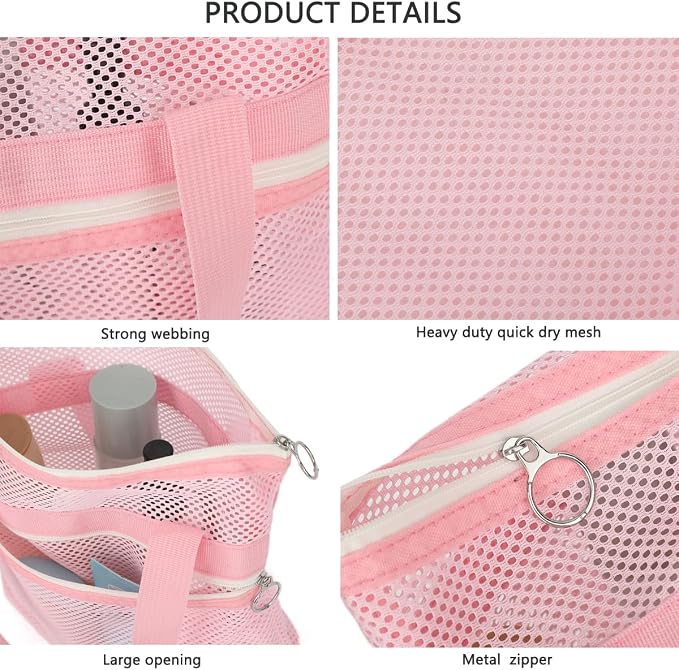 Mesh Shower Caddy Portable Shower Bag - Image 3