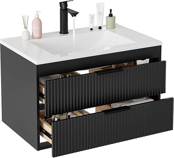 30 Inches Modern MDF Bathroom Vanity - Image 9