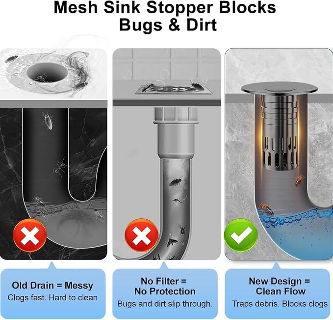 Bathroom Sink Stopper, Pop Up Drain - Image 8