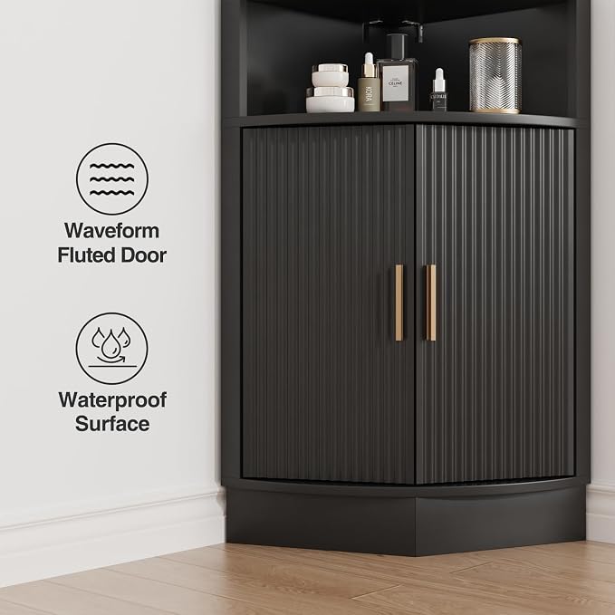 Corner Bathroom Cabinet, Modern Small Corner Cabinet - Image 4