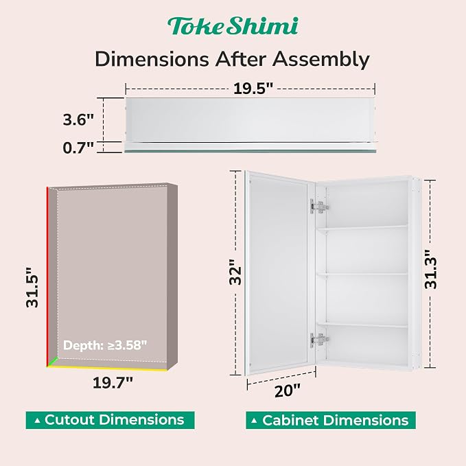 TokeShimi 20x32 Bathroom Mirror - Image 2