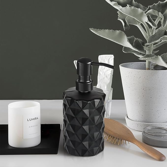 Glass Soap Dispenser with Plastic Pump, 330ml/11oz. Liquid Hand Soap Dispenser - Image 6