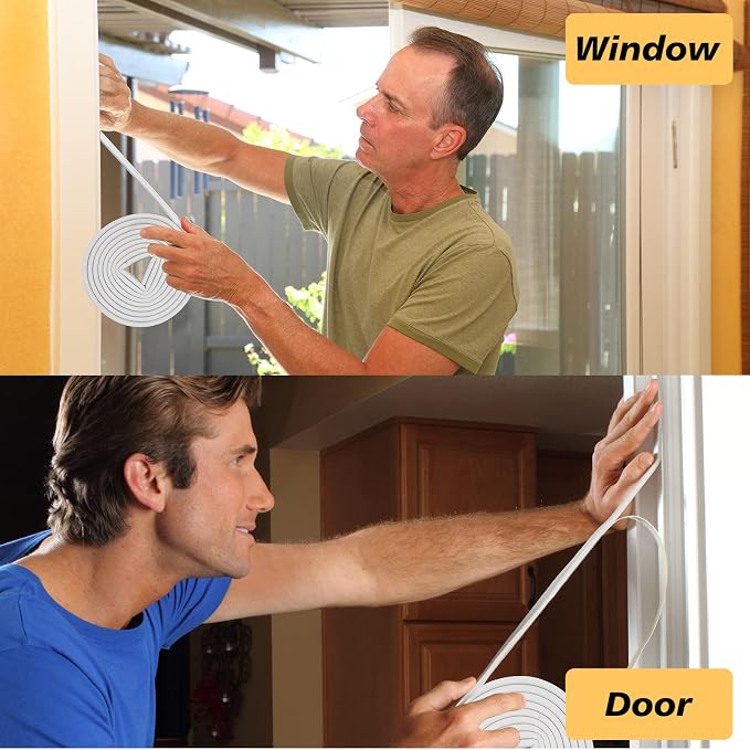 SUNMON D-Type Strip Door Weather Stripping Door Seal Self Adhesive Foam - Image 8