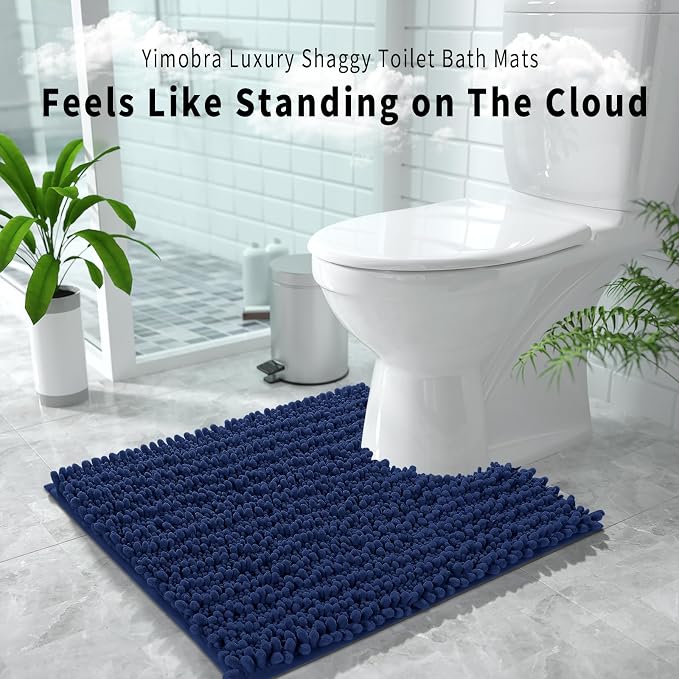 Yimobra Toilet Rug U Shaped Washable 24x24 Inch - Image 6