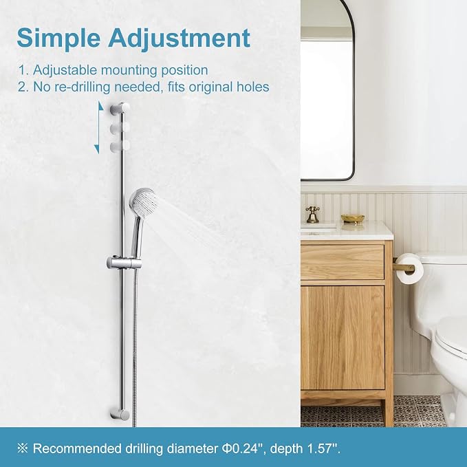 OFFO Shower Slide Bar, 40 in Slide Bar - Image 2
