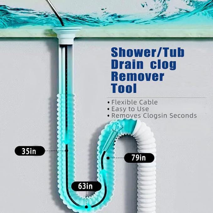 Drain Snake, Toilet Serpentine Drainage Blocker - Image 5