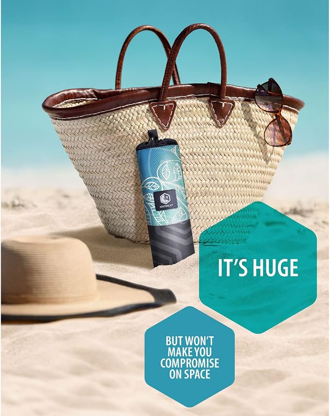 VENTURE 4TH Microfiber Beach Towel: Quick-Dry, Sandproof and Lightweight - Image 4