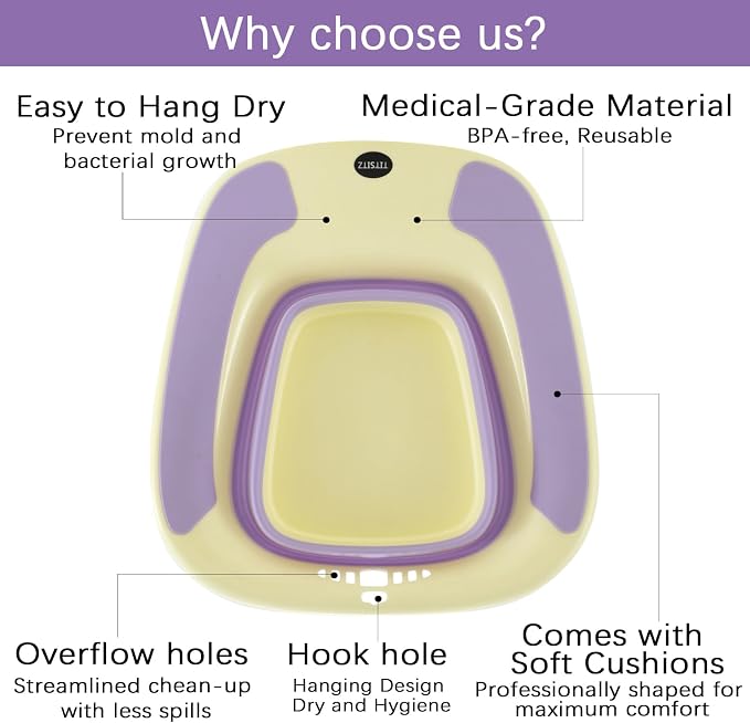 Sitz Bath, Portable Sitz Bath for Postpartum Care, Sitz Bath for Hemorrhoids - Image 6