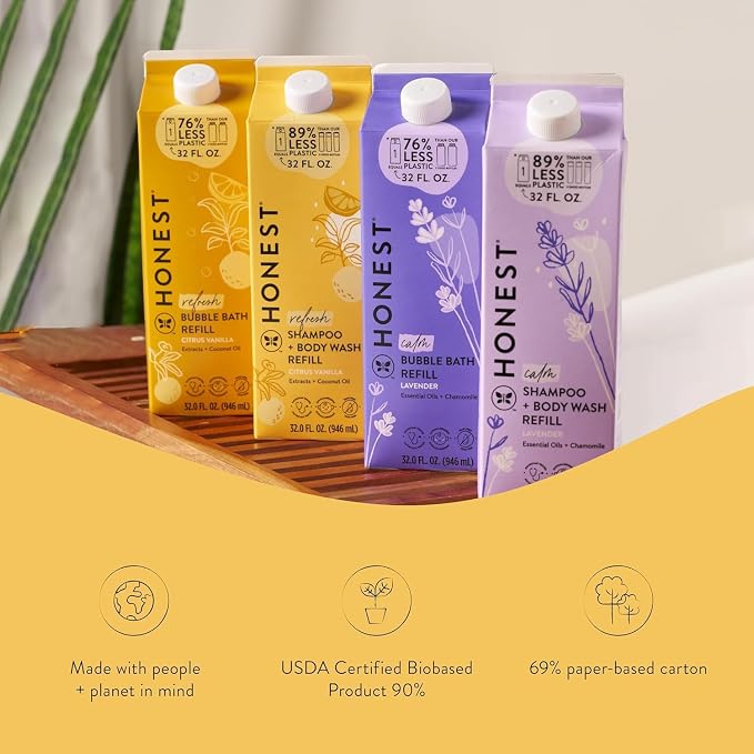 The Honest Company Foaming Bubble Bath Refill Carton Gentle - Image 4