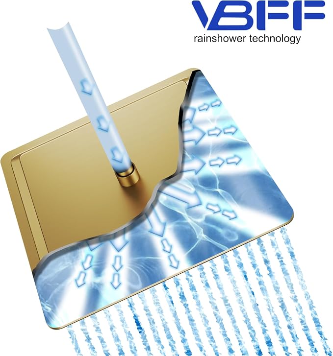 VBFF-Shower Head, rain shower head, 16 inch- Square Shower Head, 1.8 GPM Flow - Image 3