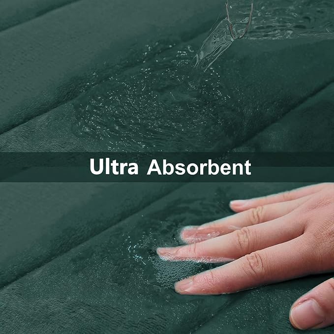 Buganda Memory Foam Bath Mat, Ultra Soft and Non-Slip Bathroom Rugs, Water - Image 5