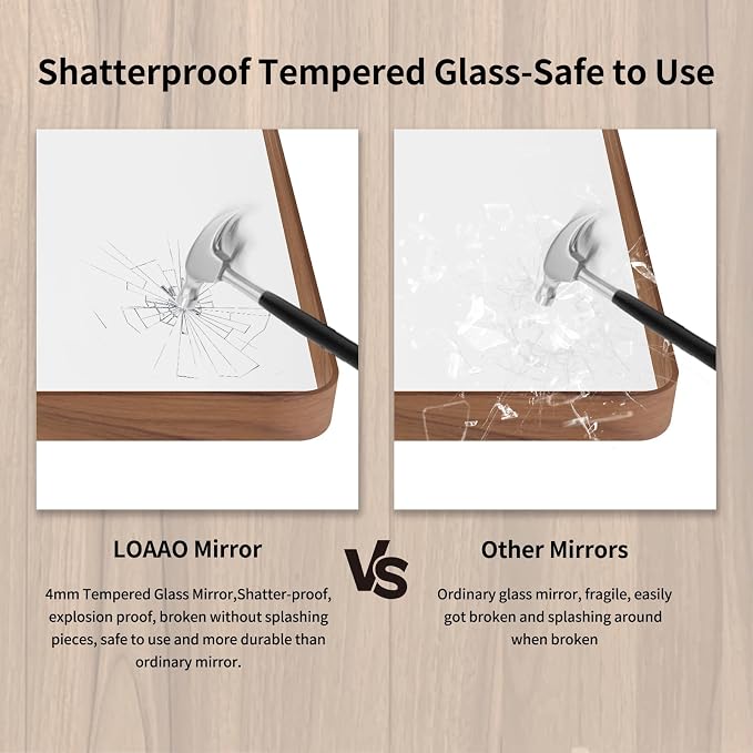 LOAAO 50X30 Inch Bathroom Mirror - Image 7