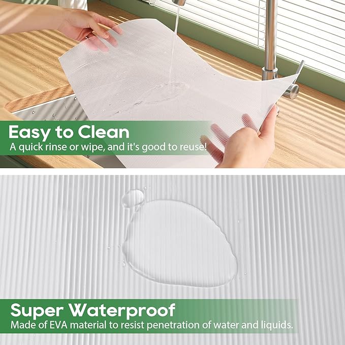 Anoak Shelf Liner, 14 Inches x 30 FT Non-Slip Cabinet Liner, Washable - Image 3