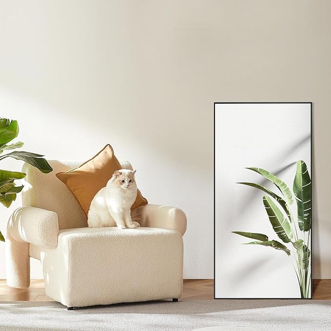 20x36 Inch Black Bathroom Mirror, Copper-Free Mirror, Aluminum Alloy Frame - Image 3