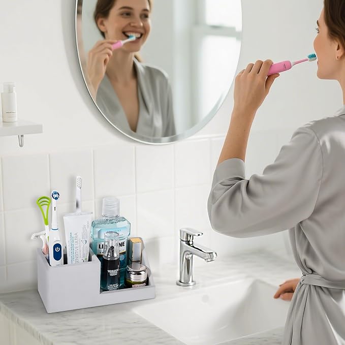 Diatomite Toothbrush Holders for Bathrooms, Quick Dry Electric Tooth Brush and - Image 2