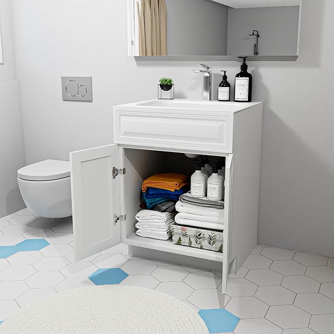 KitchenMan Bathroom Vanity Without Sink and Top 24 Inch Unassembled Bathroom - Image 2