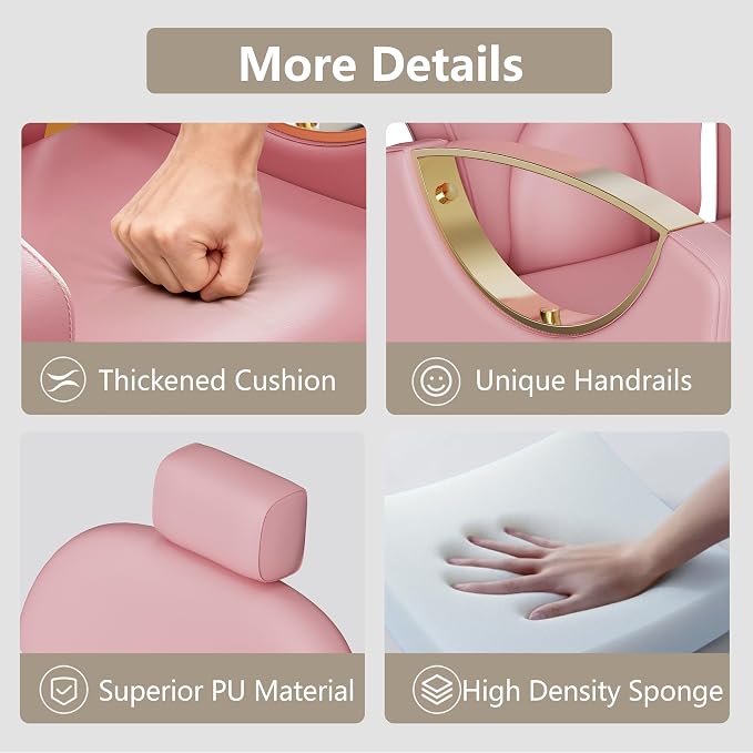 Pedicure Station for Nail Tech, Reclining Pedicure Chair - Image 8