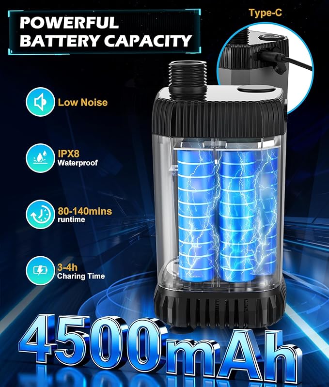 Upgraded Portable Shower for Camping, Rechargeable Camping Shower - Image 2