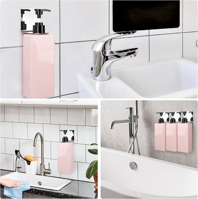 Segbeauty Stainless Soap Bottle Dispenser, 3 Pack Dia 1.1in 2.8cm Drill-Free - Image 7