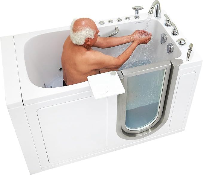 Ella Deluxe 30"x55" Acrylic Air and Hydro Massage Walk-In Bathtub - Image 3