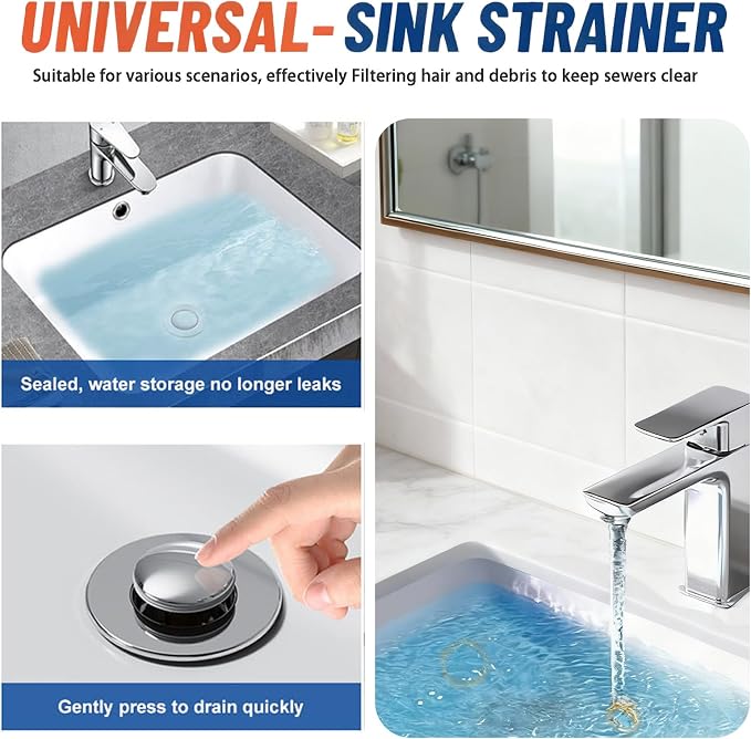 Bathroom Sink Stopper Strainer, Sink Stopper Hair Catcher - Image 6